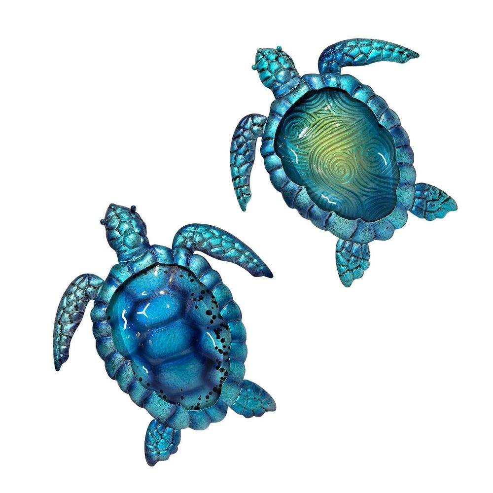 Metal Turtle Wall Art Decor Ocean Wall Hanging Coastal Wall Sculptures Beach🐰
